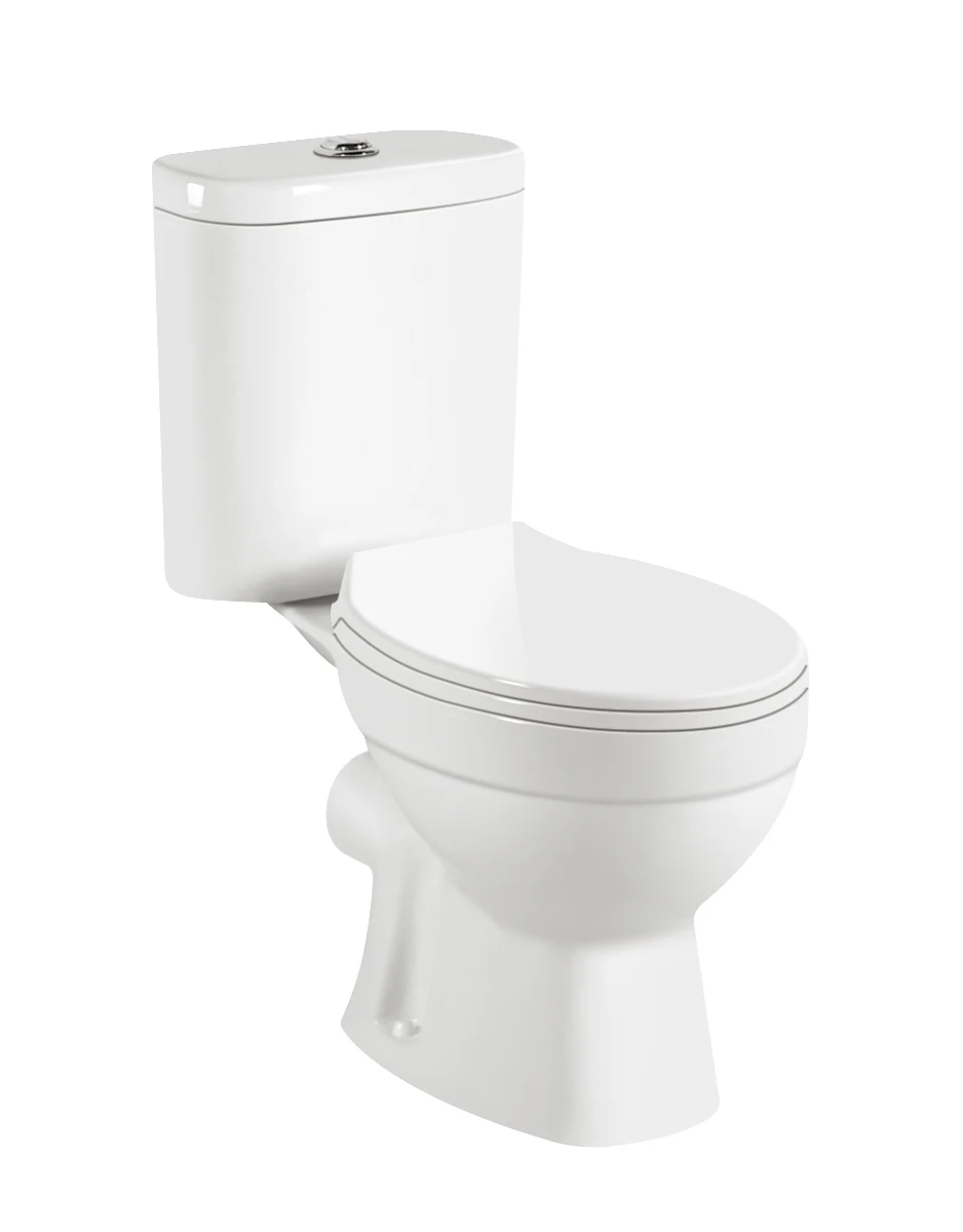 New Design Ceramic Two Piece Promotional Commode White Eastern Wc Toilet