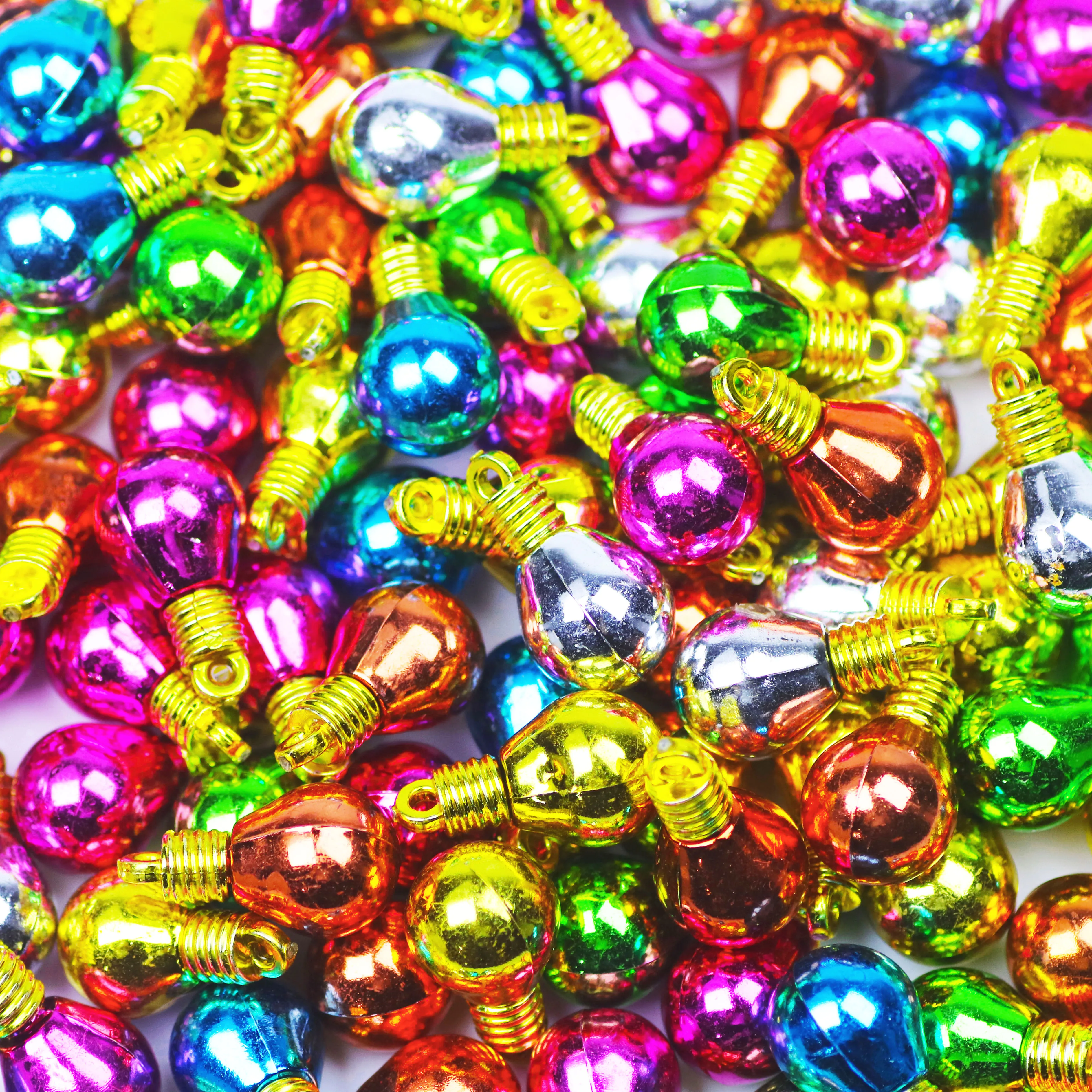 Colorful Christmas Lamp Bulb for Slime Filler Clay Crafts