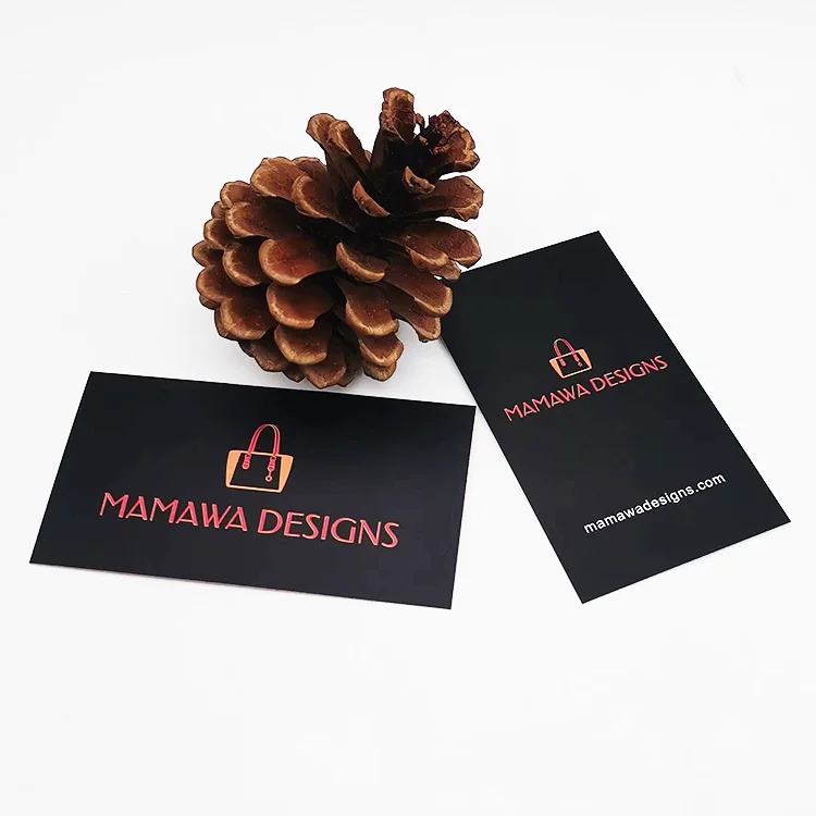 Supplier Luxury Business Card with Custom Rose Gold Foil Printing Logo