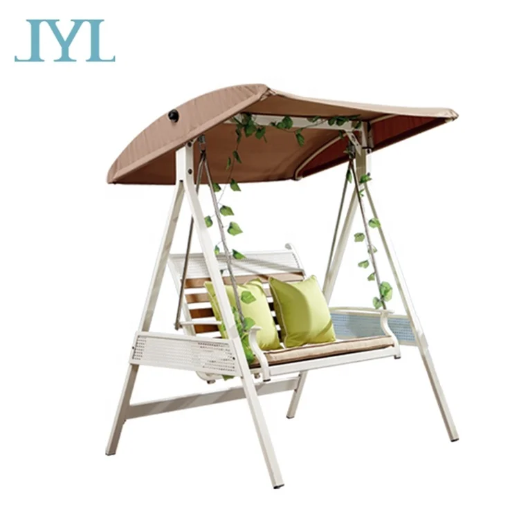 outdoor metal furniture double family swing chair