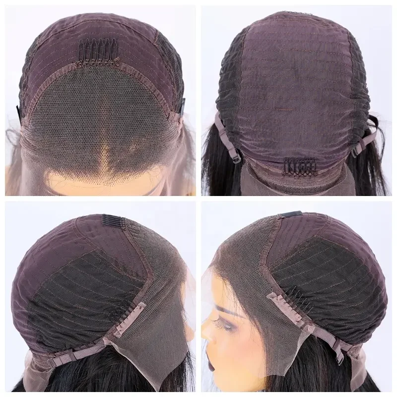 Blonde Highlights Ocean Wave 5x5 Undetectable Glueless Closure Wigs Deep Wave HD Transparent Lace Frontal Wig Raw Indian Hair