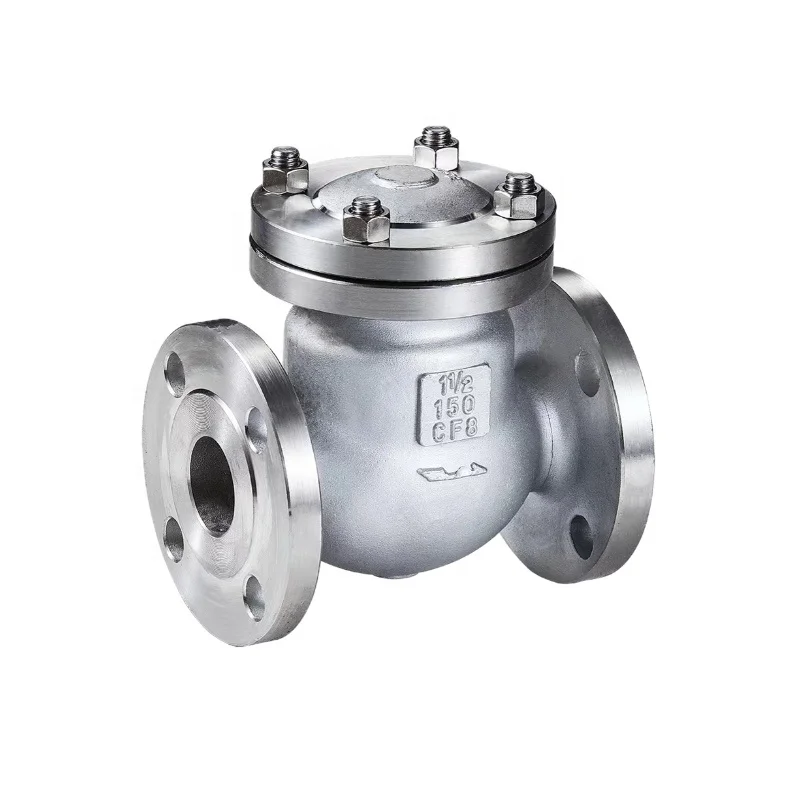 H44W-16P 304 Stainless Steel Swing Check Valve - Casting Non-Return SS304 Vacuum Flanged Valve