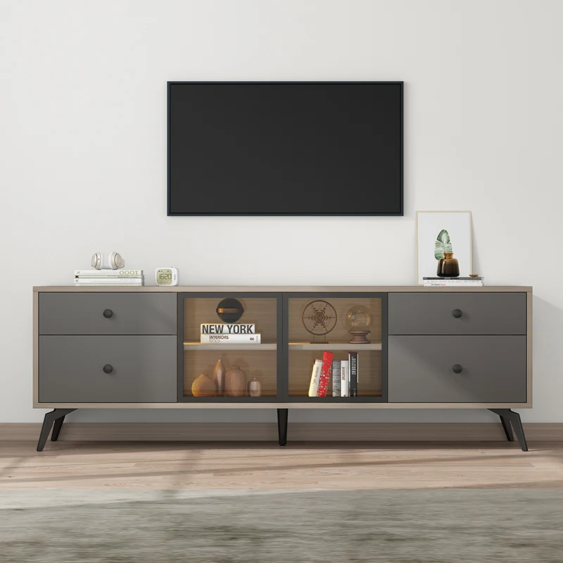 Enjoy Smart Home Gold Supplier Design Novel Modern Luxury Cabinet TV Rack Cabinet With Light
