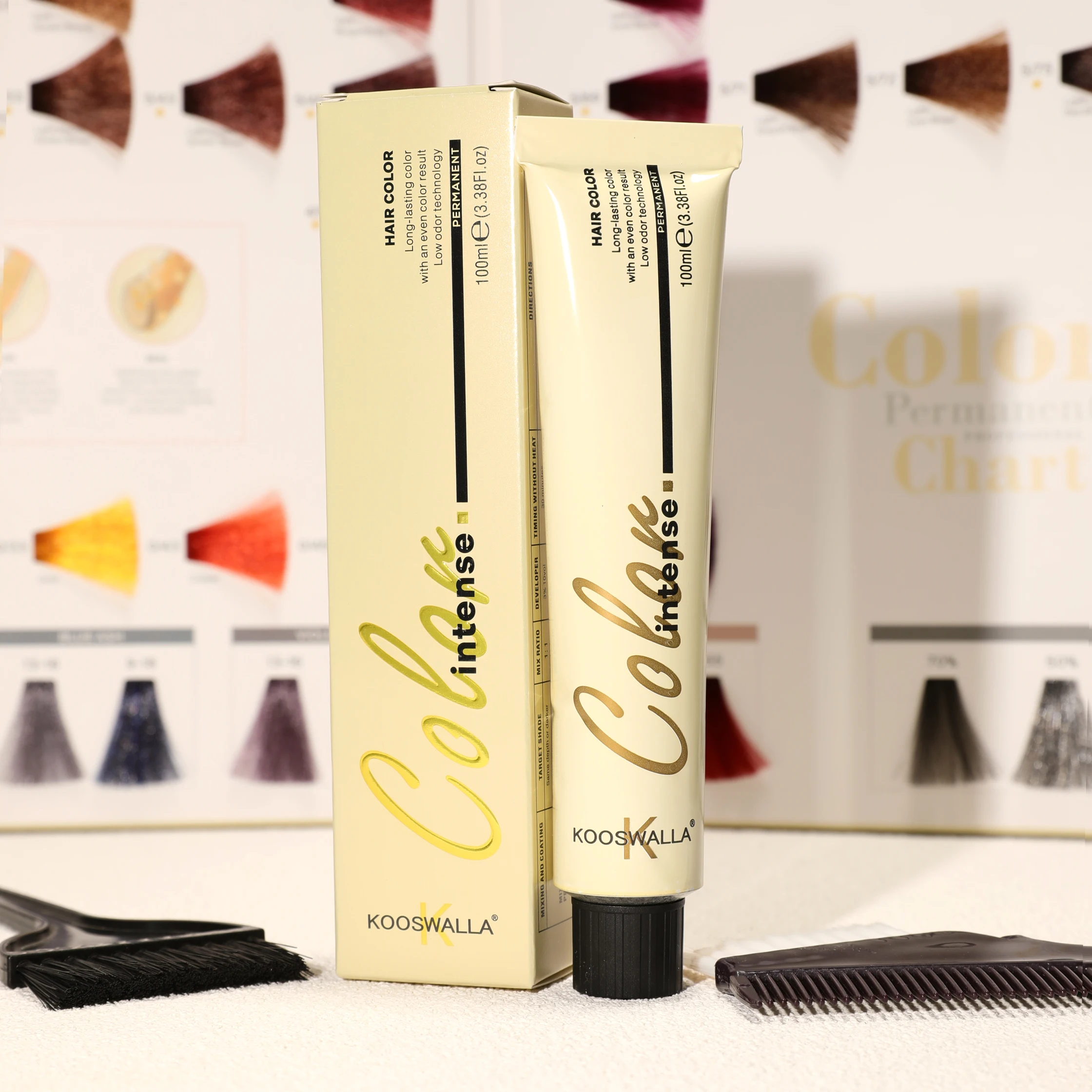 Wholesale Professional Low Ammonia And Ppd Free Organic Natural Hair Color Dye Cream Set For Gray Hair