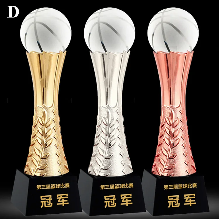 
Wholesale Exquisite Decoration Customs Crystal Business Gifts Player Sports Award Basketball Crystal Trophy 