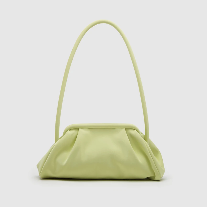 Custom new design Dumpling shape light Luxury Fashion Soft Genuine Leather Handbag Shoulder Bag