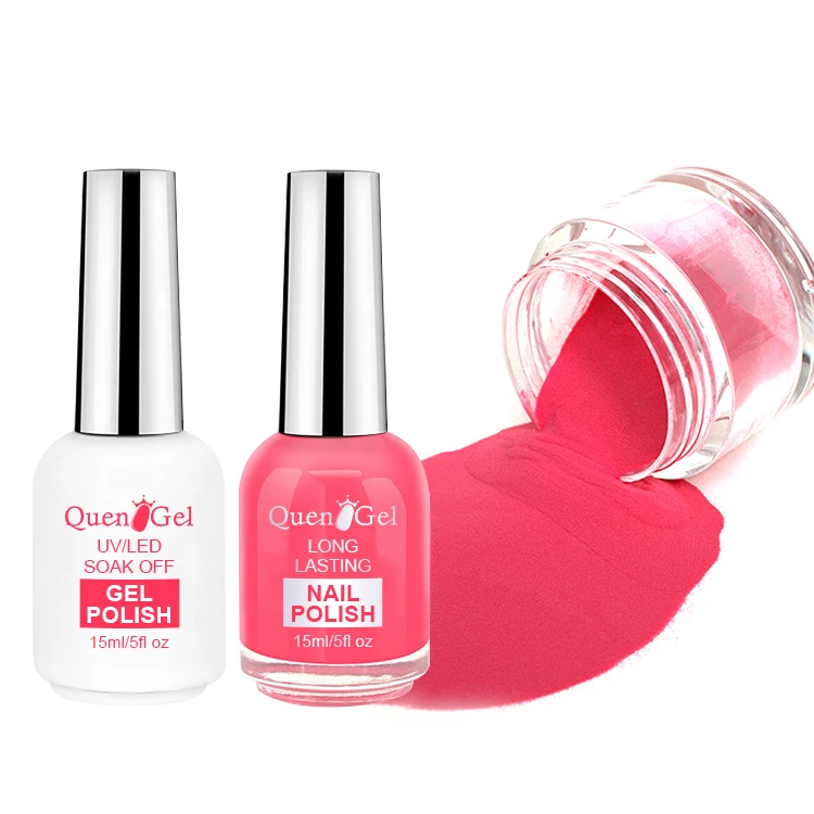 Best Quality No Need Lamp Cure Quick Nail Color Dip Acrylic Powder White Crystal 3 In 1 Powder Acrylic Set