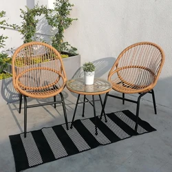 Wholesale modern patio sets rattan chair outdoor furniture garden rattan chair set dining chair