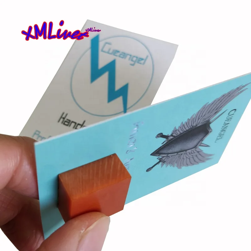 CUEANGEL latest square shape Pool Billiards Punch and Jump cue tips coffee/black color High quality cue stick tips accessories