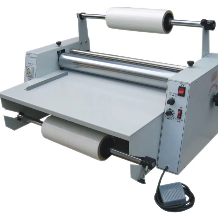 Hot sell double sides adjustable speed manual A2 A3 hot cold laminator laminating machine with good price