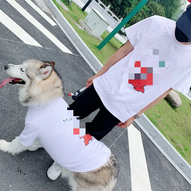 S~4XL stocked matching cloths shirt for dog owner whole family