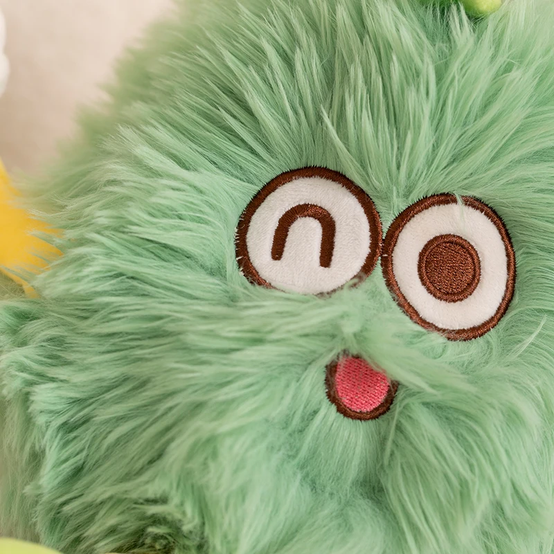 25CM Kawaii Custom Fruit Plushie Pear MangoStean Peach Stuffed Soft Figure Stand Plush Toy for Kids