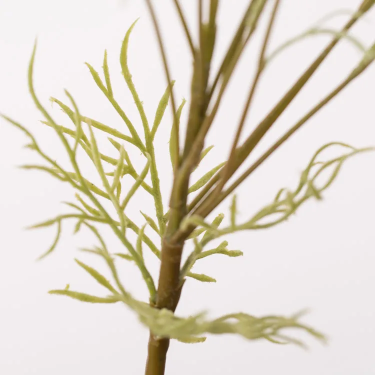 Soft Rubber Edelweiss Artificial Flower Green Plant Wholesale Leafless Albizia Flower Fashion Home Decor