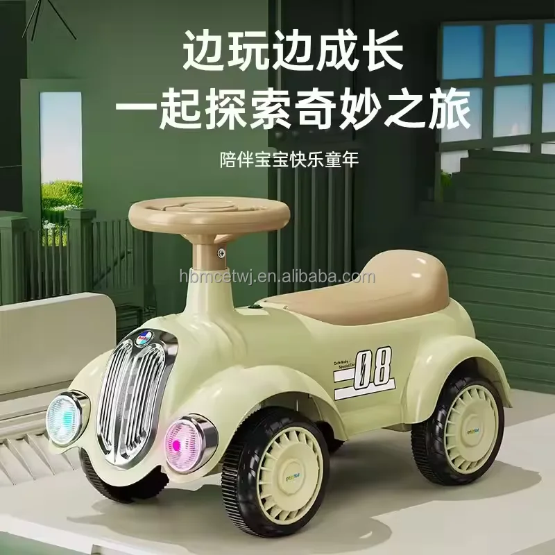 New Model Music Light Early Education Toy Hobbies Baby Sliding Vehicle 4 Wheel Kids Ride On Car For Toddler Balance Training