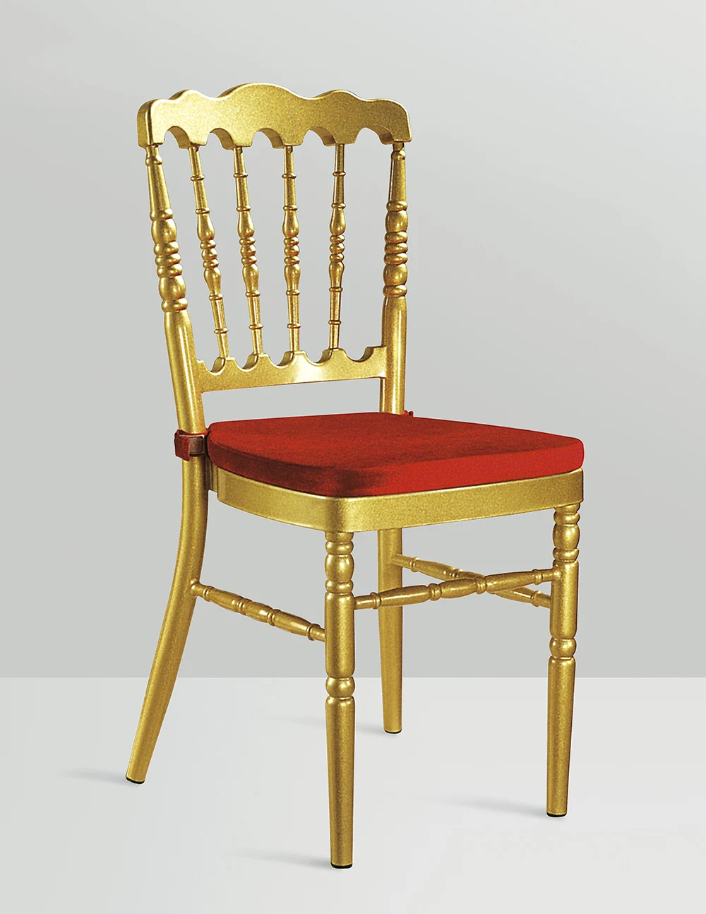 High Back Outdoor Wedding Hotel Furniture Restaurant Golden Metal Chiavari Napoleon Chair