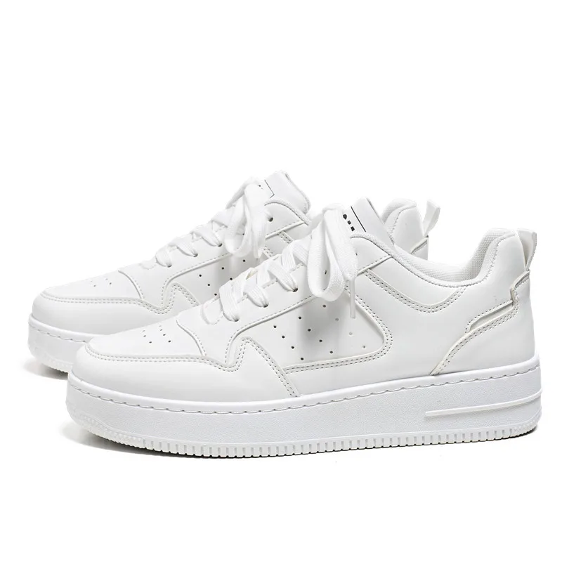 Stylish Low Top Casual Sneakers Outdoor Fitness Lace Up Trainers White Sports Running Custom Logo Men Skateboarding Shoes