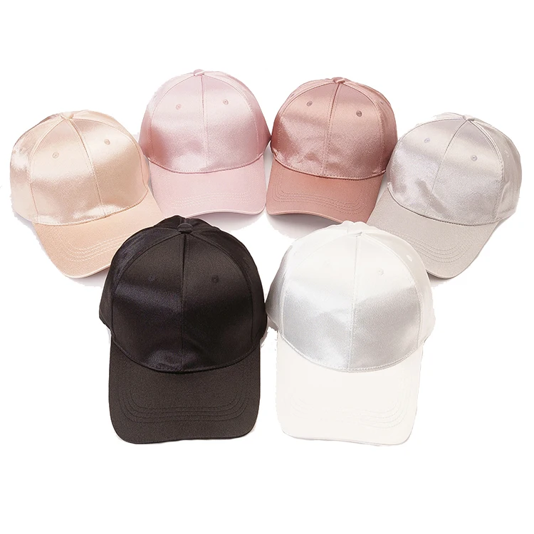 Foremost Outdoor 6 Panel Adjustable Back Strap Women Fitted Custom Embroidery Satin Silk Lined Baseball Caps