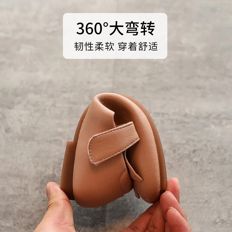 Туфли для девочек Новинка весна-осень 2021 детская кожаная обувь для студентов обувь принцессы однотонная обувь универсальная мягкая подошва