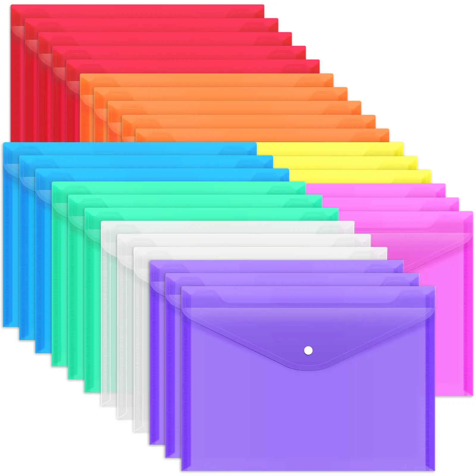 Plastic Envelopes Plastic Folders for Documents with Snap Closure