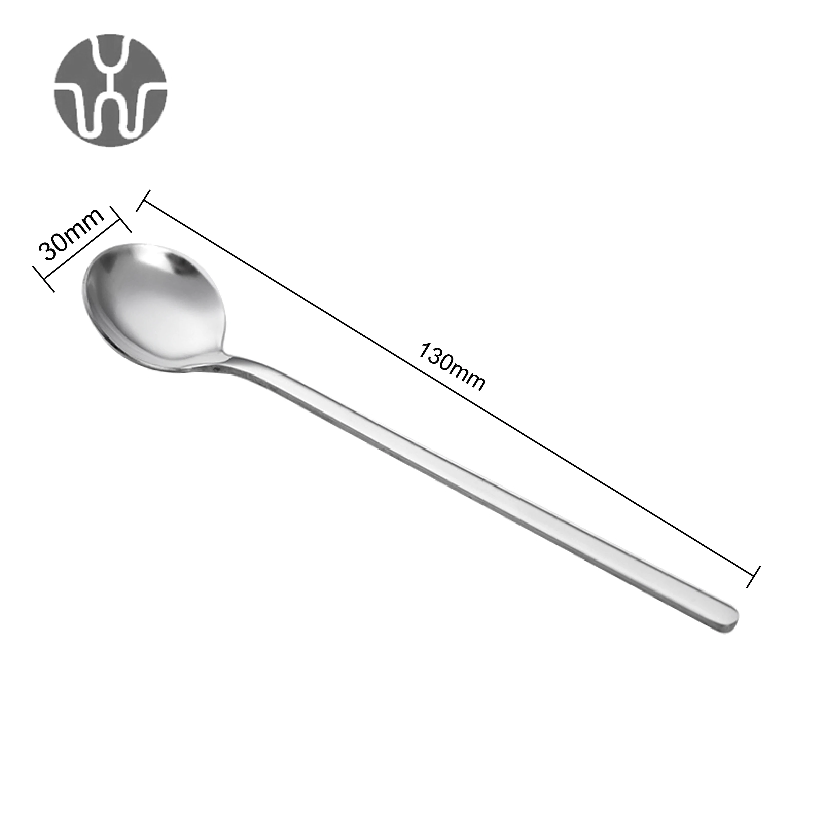 Wholesale Round Spoons ODM OEM Coffee Dessert Spoon Set Flatware Stainless Steel Spoon for Party