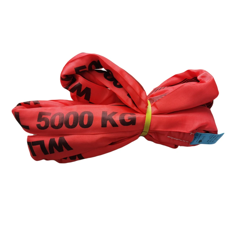  Various New Crane lifting sling High-strength Flexible Round Heavy Duty polyester webbing