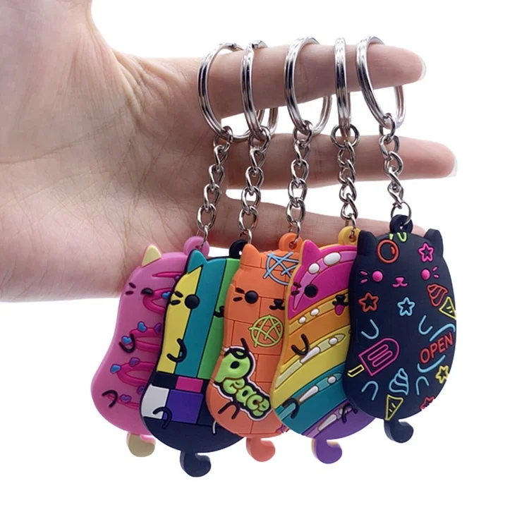Изготовитель на заказ логотип 2D мягкий ПВХ пластиковый акриловый брелок металлический подарок аниме резиновый 3D силиконовый каучук