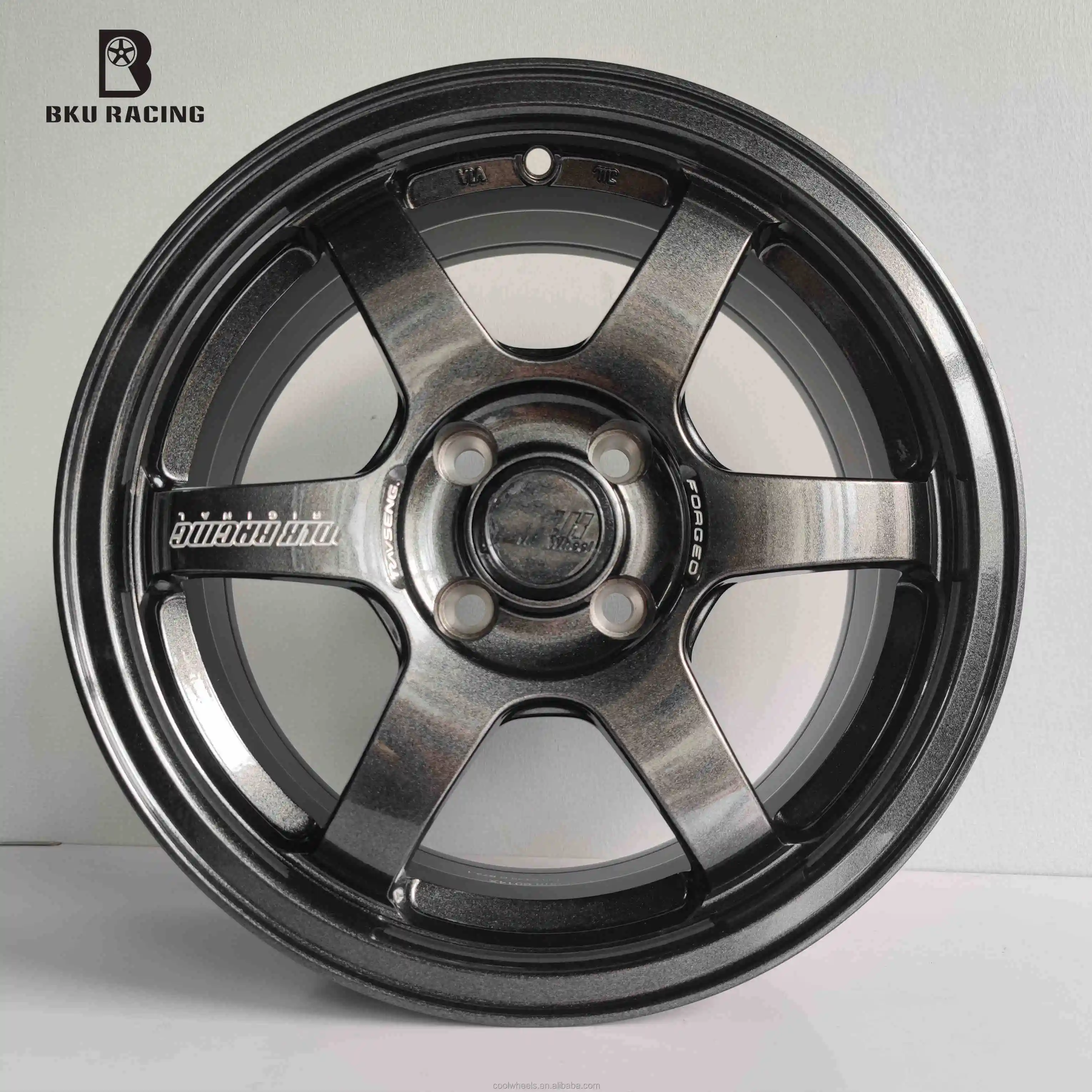 Bku racing passenger car wheels 15 16 17 18 inch 4x100 5x114.3 wheels for volk racing TE37 wheels civic jazz GK5 brz gt86