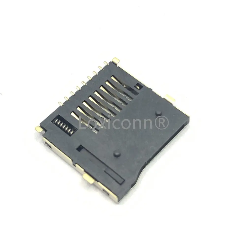 High quality LOXI brand TF connector mobile phone memory card holder push push type TF card slot