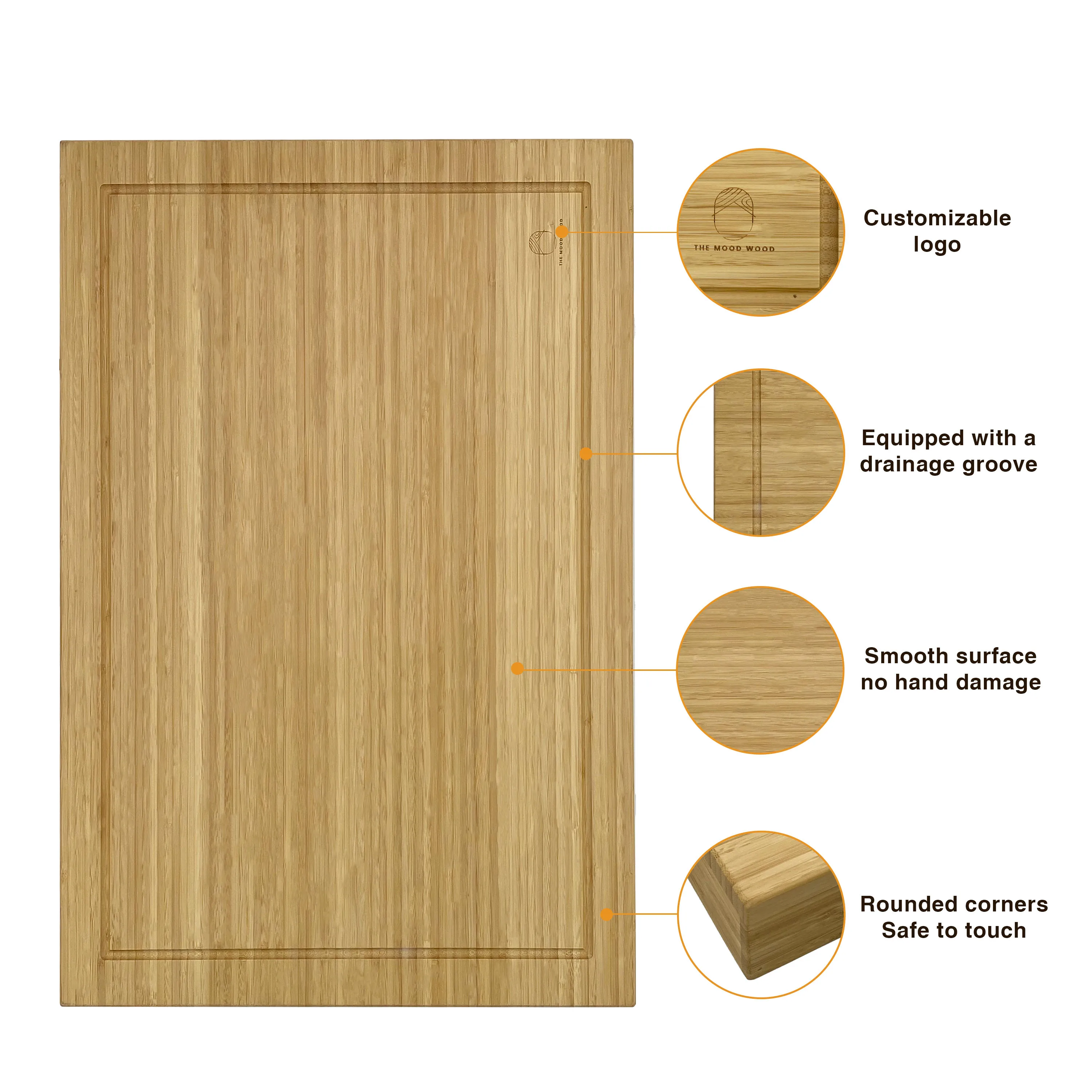 Free Sample Kitchen Tools  Custom logo  wood cutting board   chopping block   large bamboo cutting board