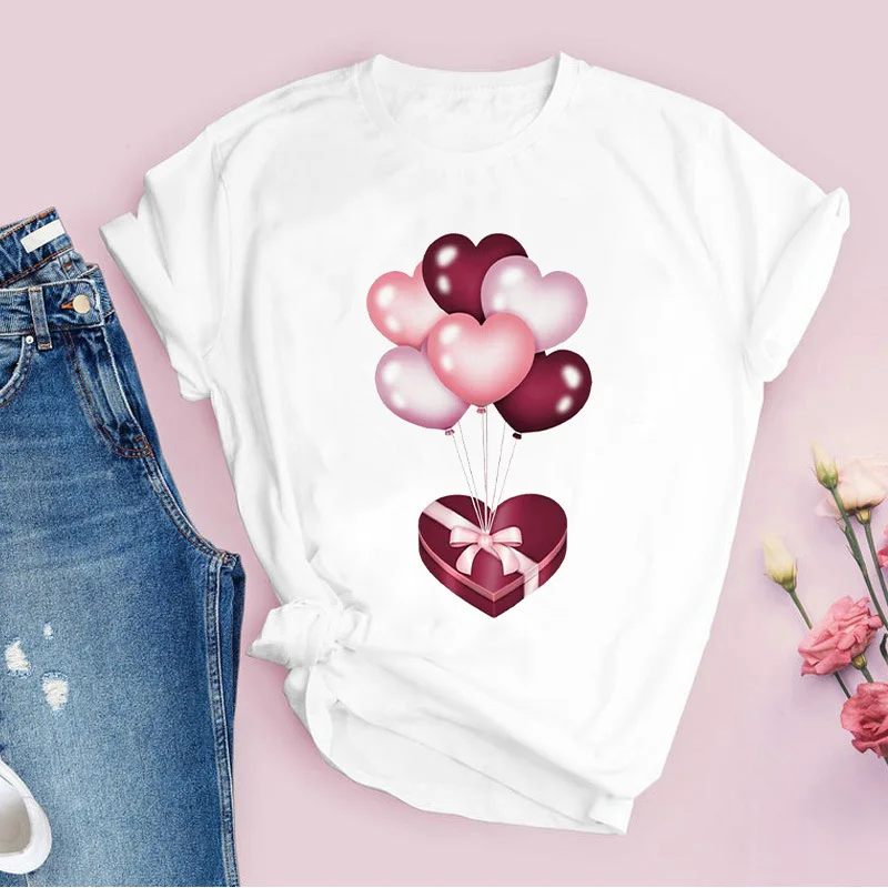 Wholesale High Quality Simple fashion summer blouse women printed crew neck white t shirts short sleeves woman tshirt