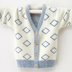 Customization Girls sweater Mink wool 2020 autumn/winter thickened sweater for children and boys Korean style cardigan coat