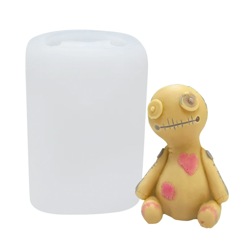 DUMO Horror Voodoo Doll Candle Mold Silicone Watchover Voodoo Baby Dolls Candle Handmade Home Decoration Custom Mold