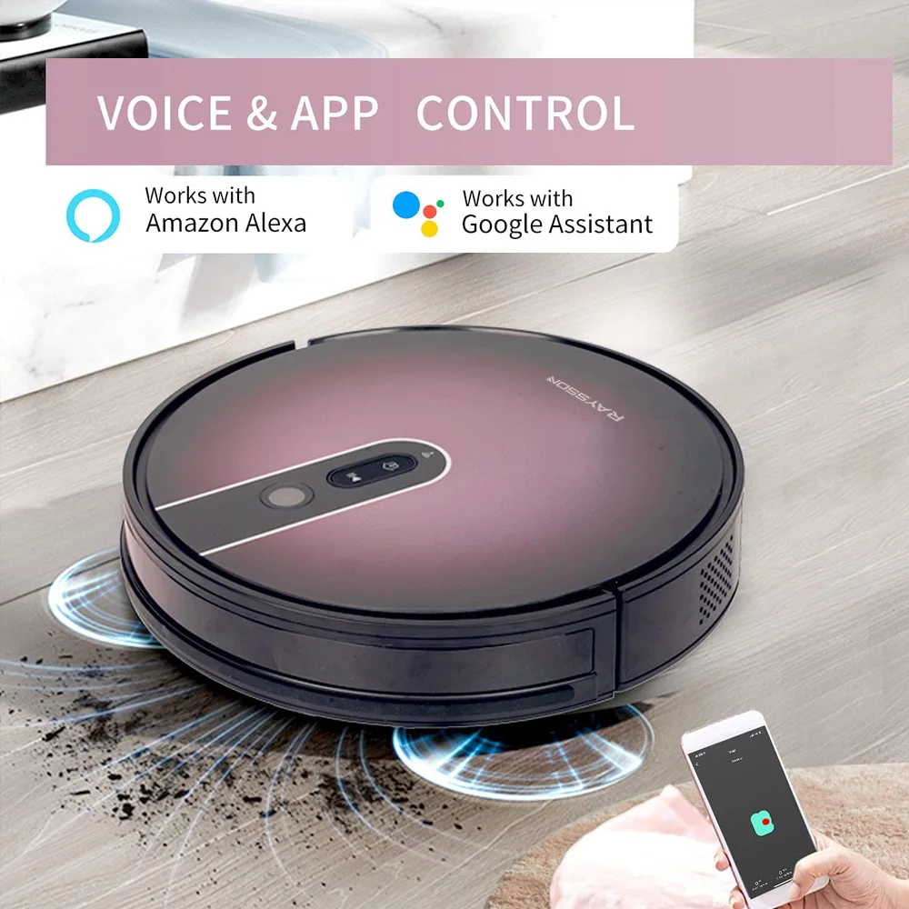 High-level VSLAM App map setting area cleaning automatic Intelligent sweep mopping Alexa google home voice robot vacuum cleaner