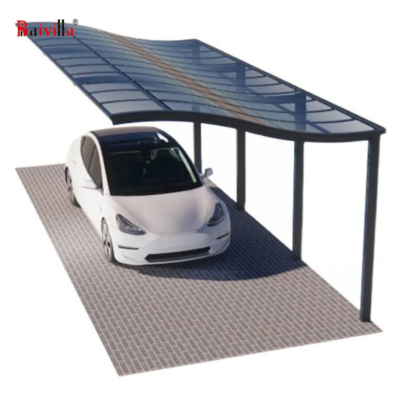 Strong Wind Resistant Carport Polycarbonate Roofing Sheet For Car Awning Canopy
