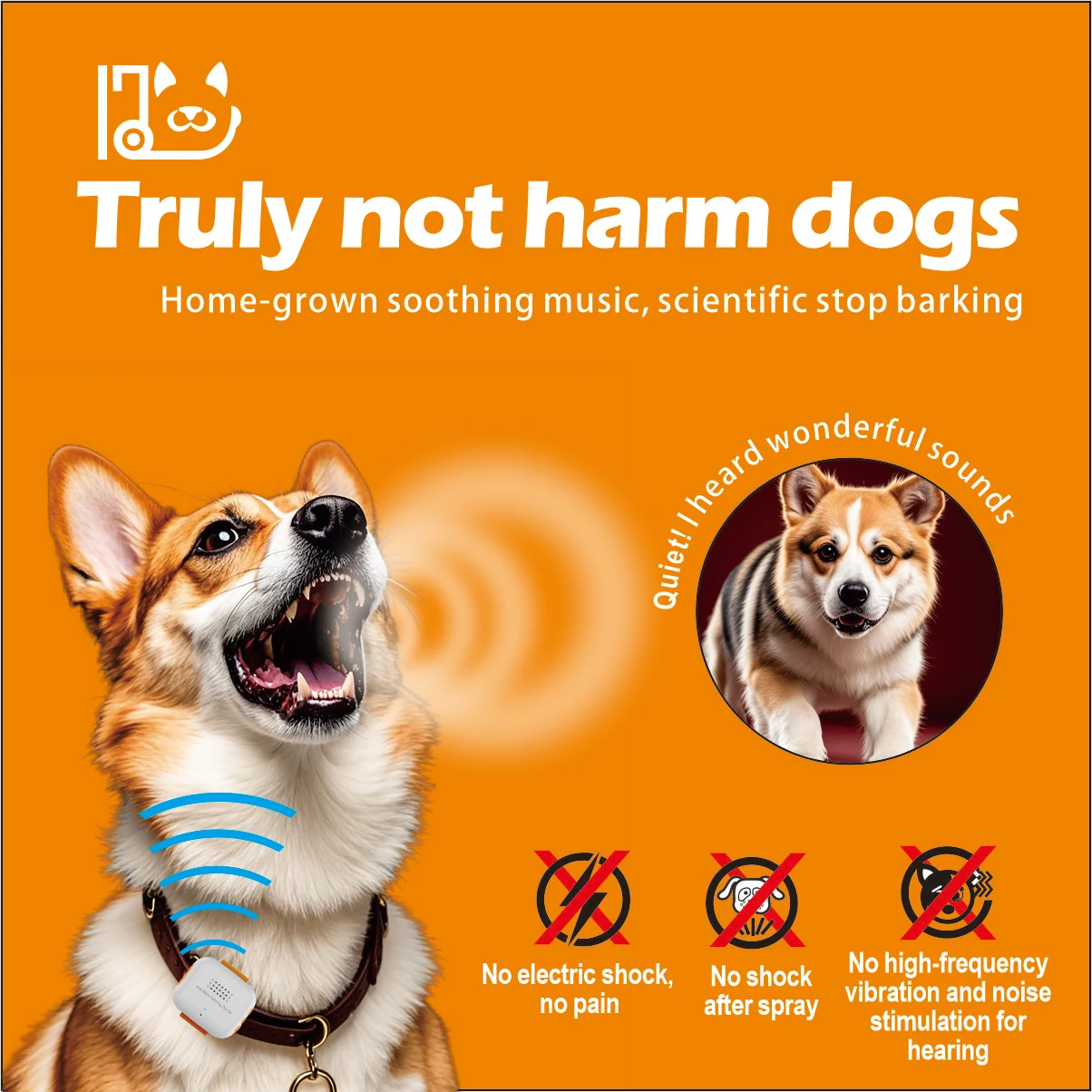 High quality best price outdoor indoor anti bark calming device pet training products training bark control