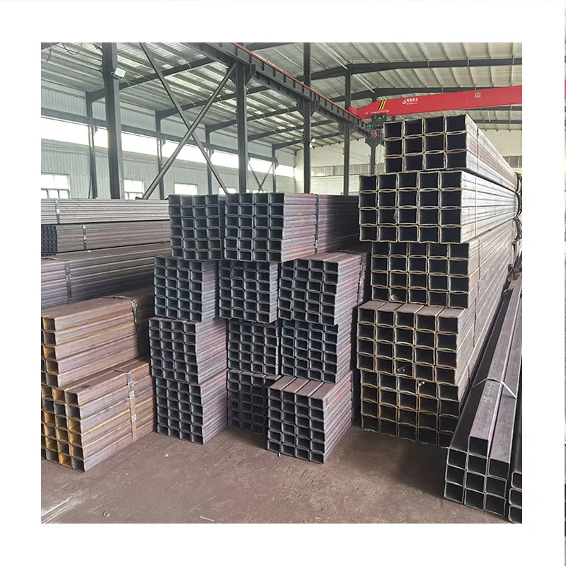 Wholesale Factory High Quality Rectangular Square Steel Tube Galvanized  Steel Pipe Iron Rectangular Tube