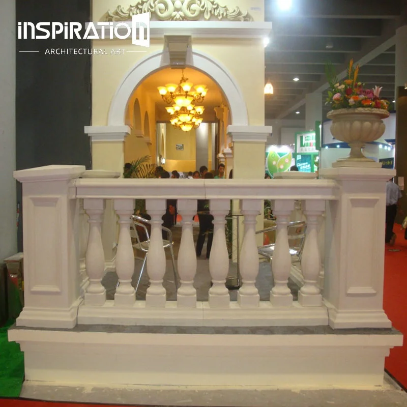 INSpiration GFRC manufacturers customized artificial stone balustrade pillar with cast stone balcony railing
