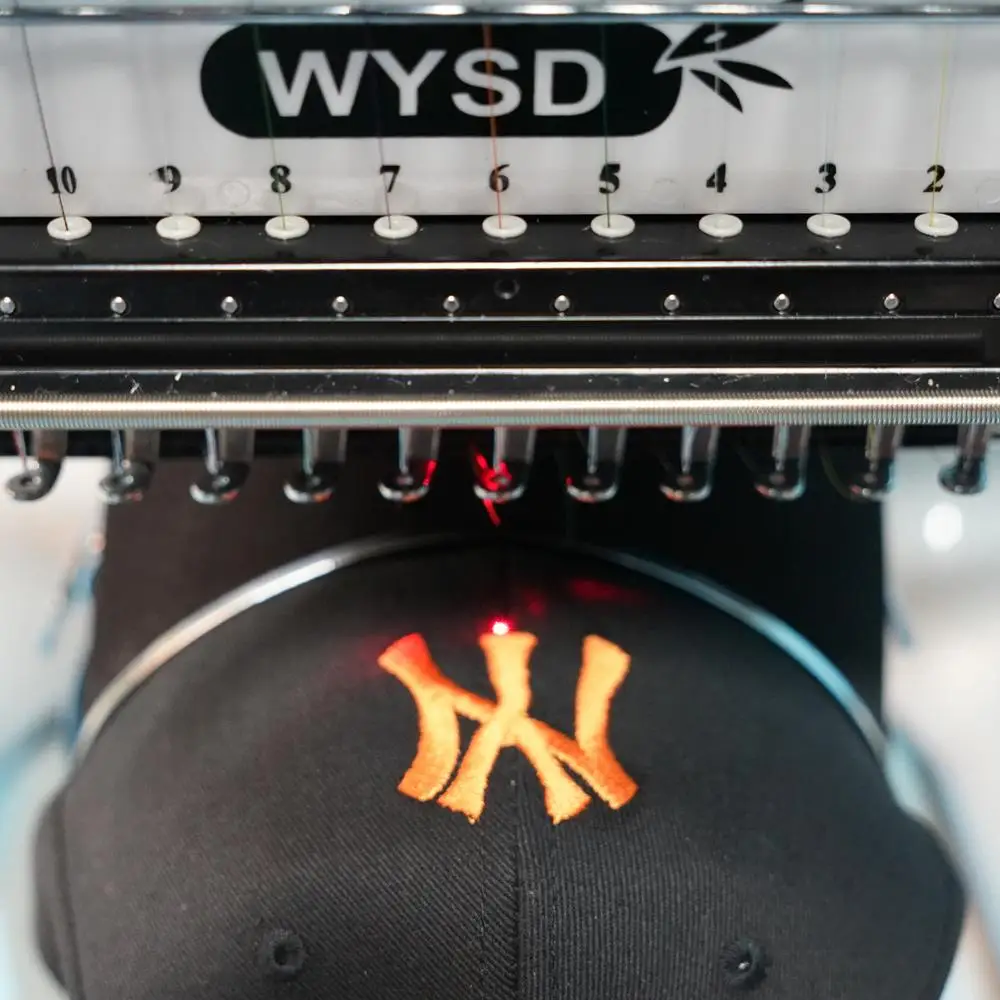 
Single Head 9 Needles Computer Digital Embroidery Machine For Cap T-shirt Clothes Garment 