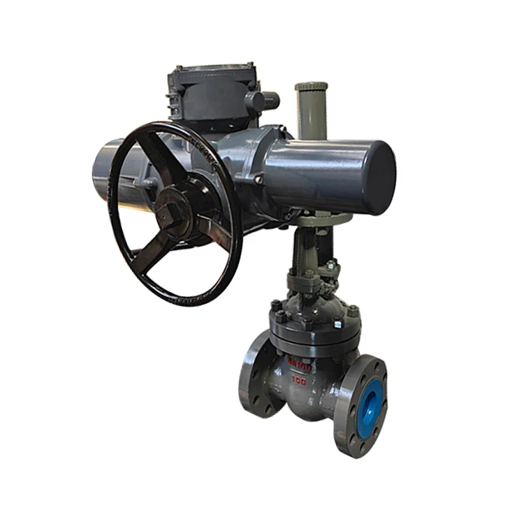 DN100 electric bevel gear WCB resilient seated gate valve