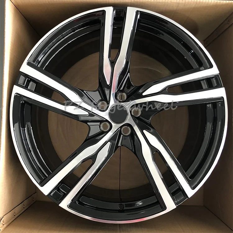 Pengzhen Alloy Wheels Monoblock Rims Diamond Cutting 18 inch 5x112 17x7.5 Five Spoke Wheels for Audi