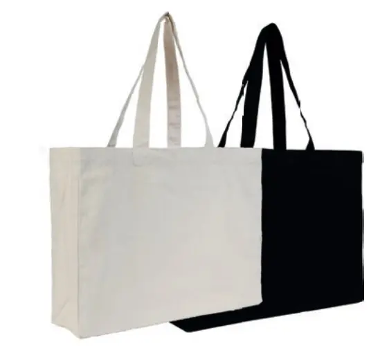 Customized Wholesale Cotton Fabric Calico Bag Heavy Canvas Tote Bag Foldable Shopping Bags