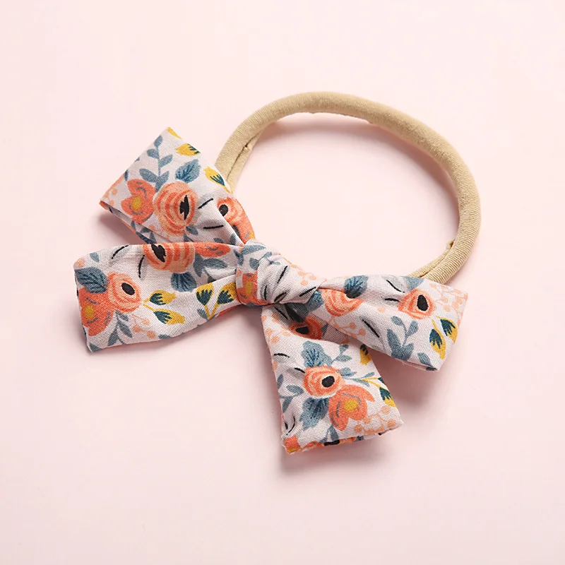 Wholesale European And American Hot-Selling Headwear Korean Hair Band Elastic Floral Bow Cute Hair Ties Ties Baby Hair Bands