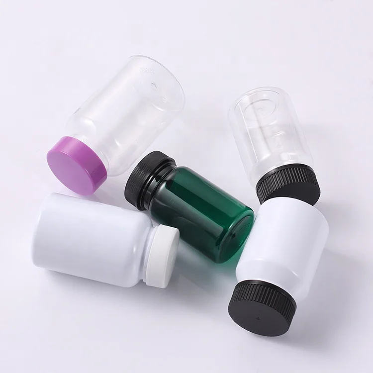 Empty Supplement Packaging Plastic PET Pharmaceutical Pink Pill Bottle Capsule Container Medicine Vitamin Supplements Bottles