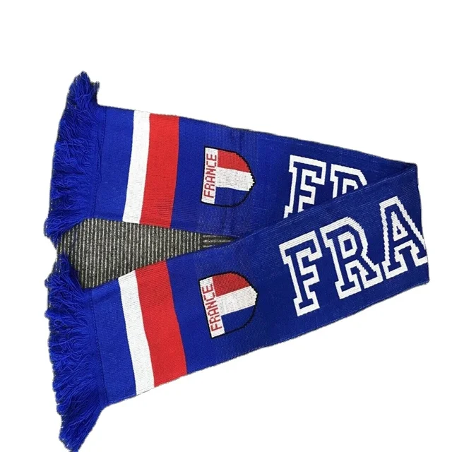 Free sample Chuangdong high quality custom knitting polyester UAE flag national day scarf