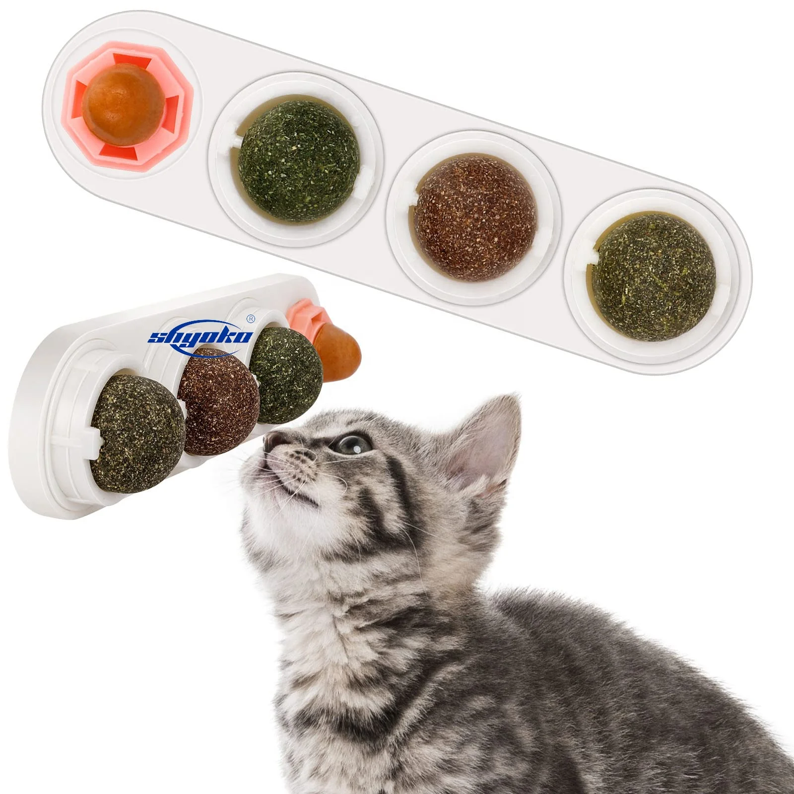 Contain Catnip Snack Lollipop Cat Toys Interactive Ball Catnip Sucker Wall Ball Cat Toy Catnip
