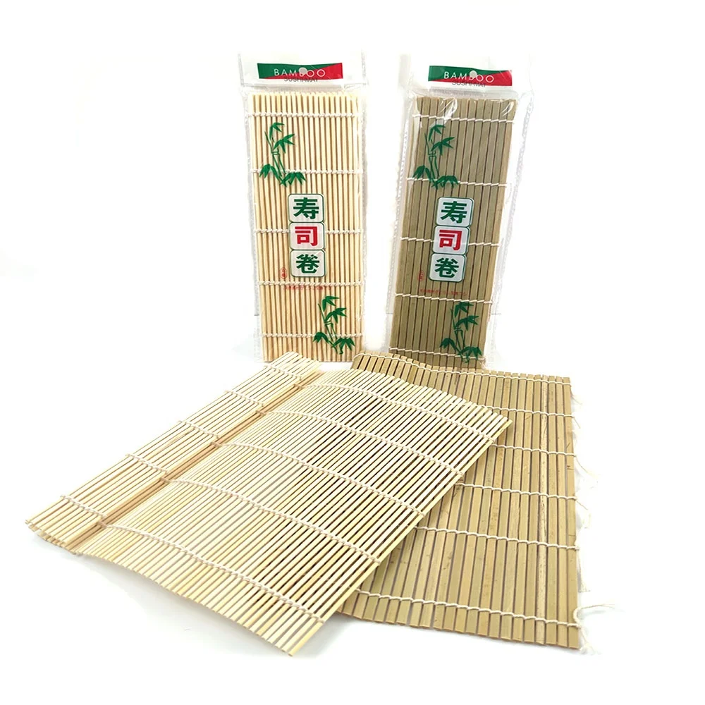 Экологически чистый многоразовый японский коврик для суши, бамбуковые матовые рулоны