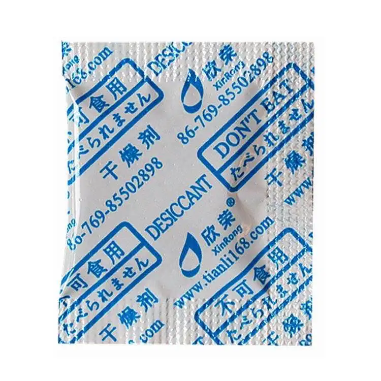 dongguan xinrong tianli manufacturer price food grade silica gel packets desiccant 1g 2g 5g 10g 20g 50g 60g