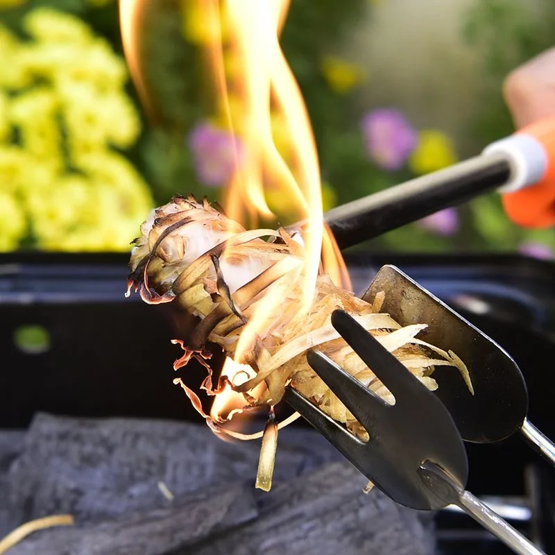 Fire Starter Individualized Wood Wool Firelighters Camping Wood Wool Vendor Quick-Fire Wood Silk Roll for bbq Survival Gear