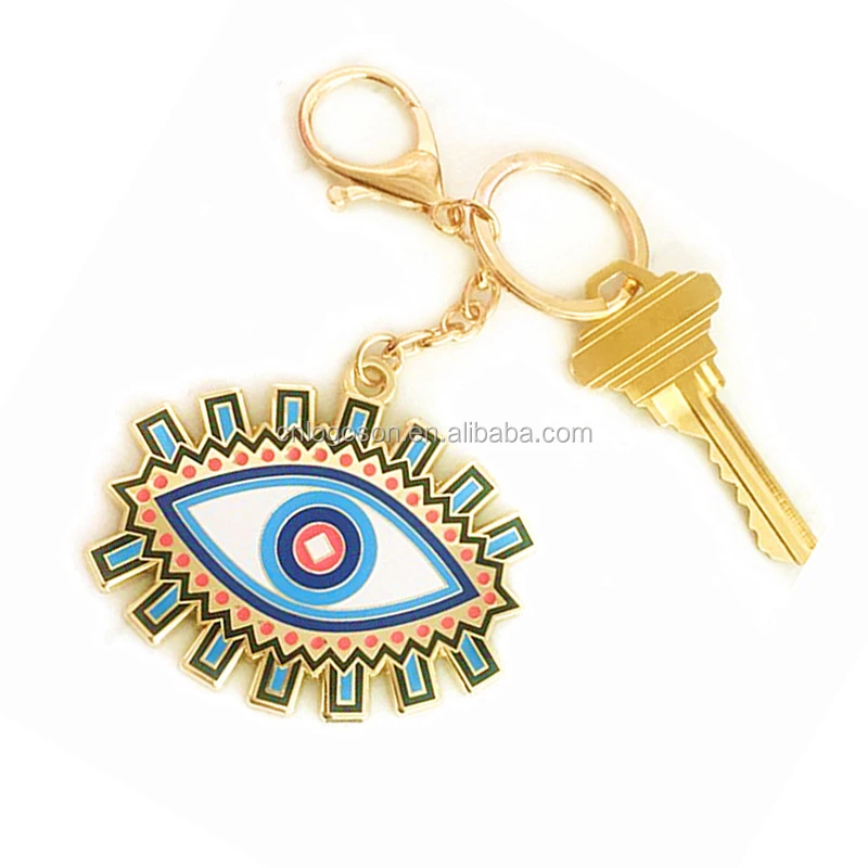 Good Luck Turkish Evil Eye Keyring Amulet Bag Charms Pendant Custom Evil Eye Keychain Gift