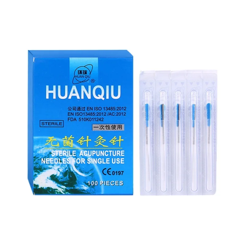 Chinese Medica HUANQIU 100pcs Disposable Sterile Acupuncture Needles